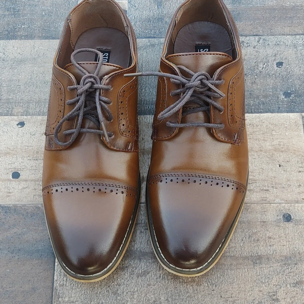 Stacy Adams  Cognac Dickson Oxford sz 4 Boys